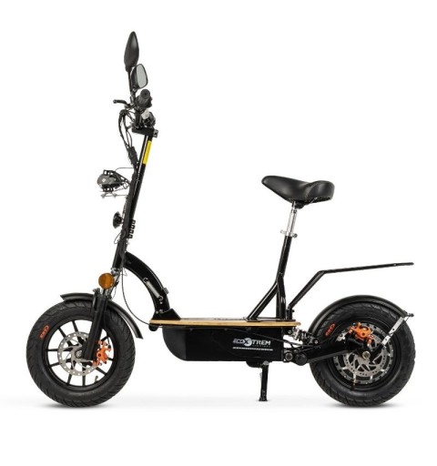 Trottinette électrique Renton 1200W, pliable avec selle – noire