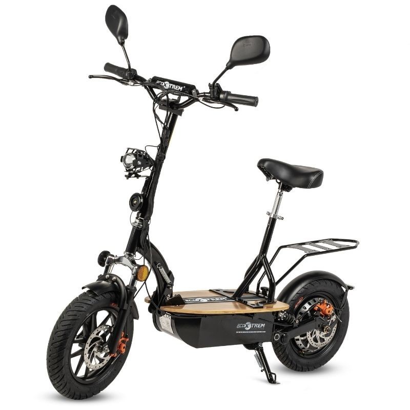 Trottinette électrique Renton 1200W, pliable avec selle – noire
