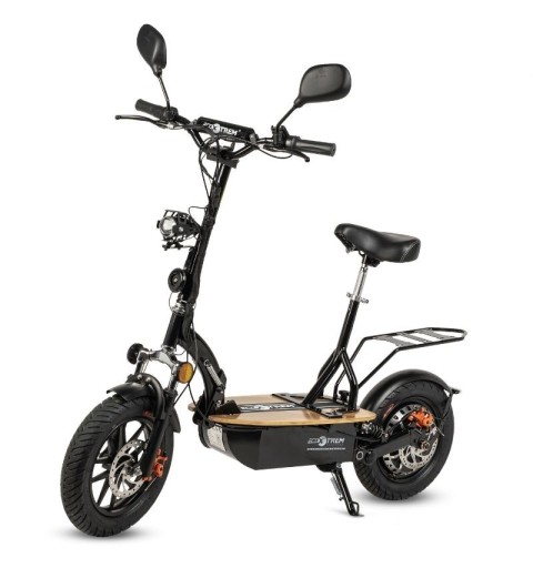 Trottinette électrique Renton 1200W, pliable avec selle – noire