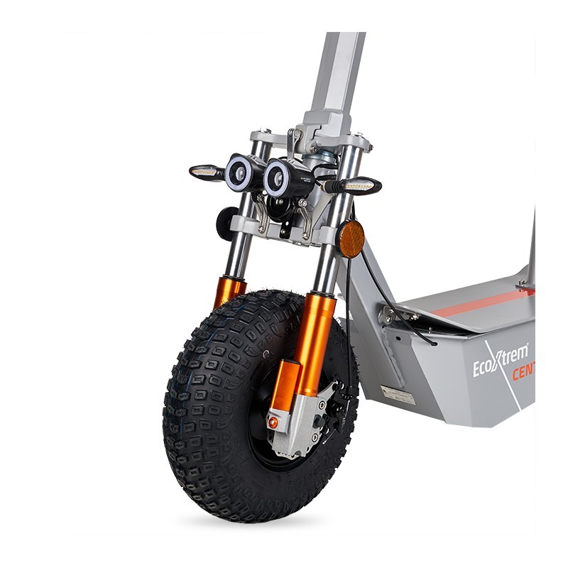 Patinete eléctrico Centauro matriculable gris con asiento y pantalla LCD XXL