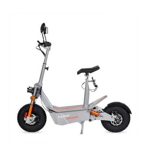Patinete eléctrico Centauro matriculable gris con asiento y pantalla LCD XXL
