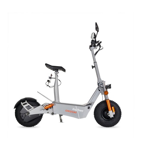 Patinete eléctrico Centauro matriculable gris con asiento y pantalla LCD XXL
