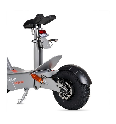 Patinete eléctrico Centauro matriculable gris con asiento y pantalla LCD XXL