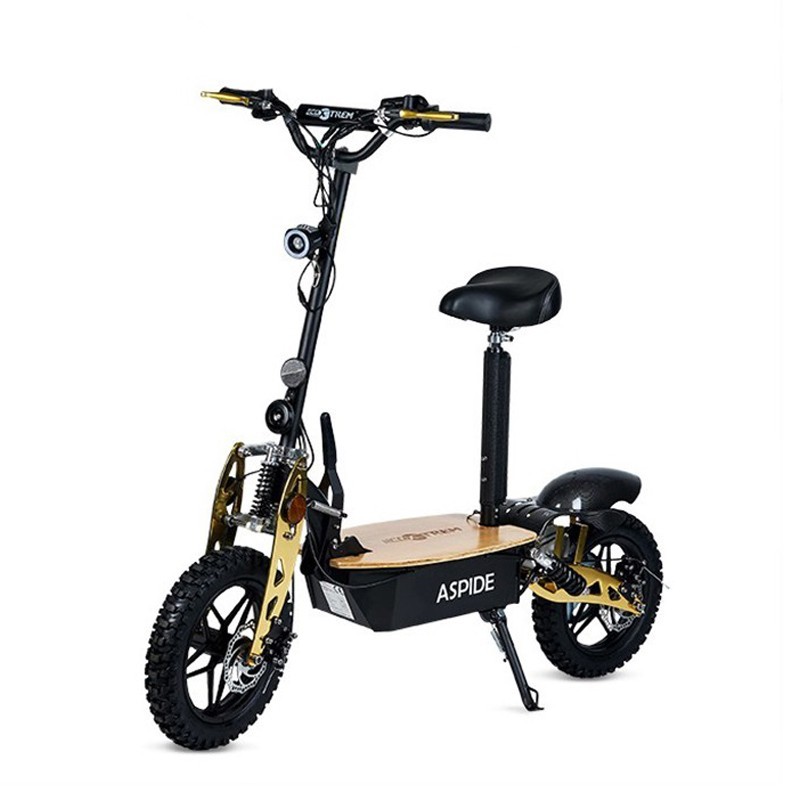 Trottinette électrique 2000W avec siège et plateforme en bois Aspide