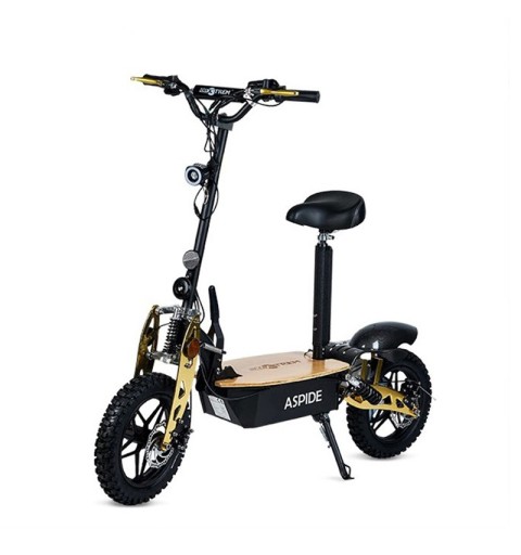 Trottinette électrique 2000W avec siège et plateforme en bois Aspide
