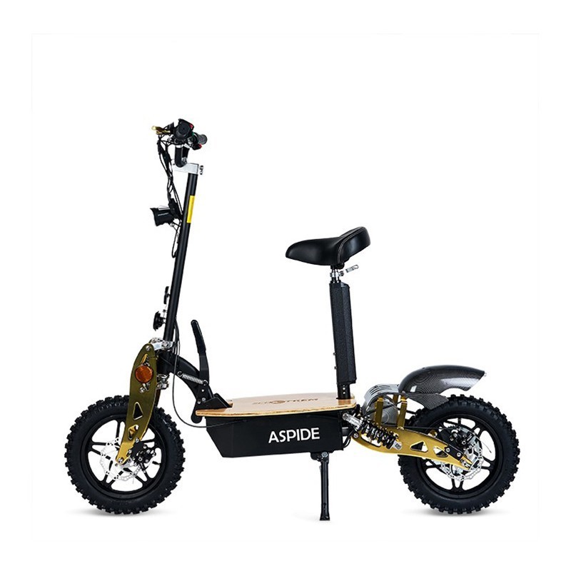 Trottinette électrique 2000W avec siège et plateforme en bois Aspide