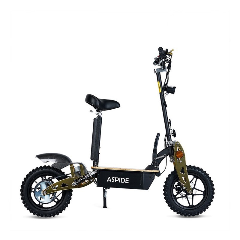 Trottinette électrique 2000W avec siège et plateforme en bois Aspide