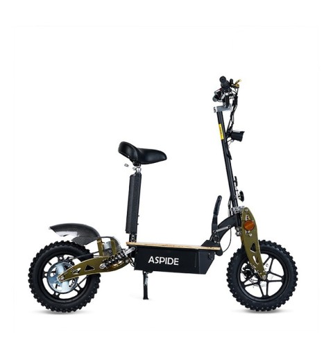 Trottinette électrique 2000W avec siège et plateforme en bois Aspide
