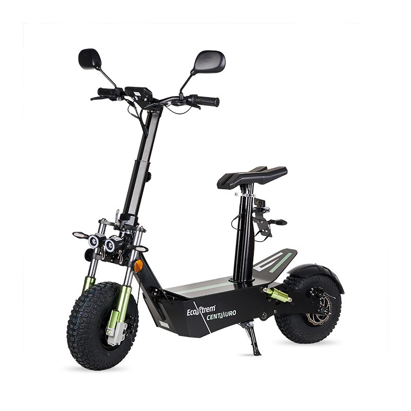 Trottinette électrique homologuée Centauro avec siège et écran LCD XXL – Coloris vert