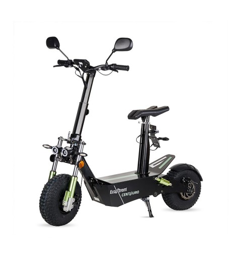 Trottinette électrique homologuée Centauro avec siège et écran LCD XXL – Coloris vert