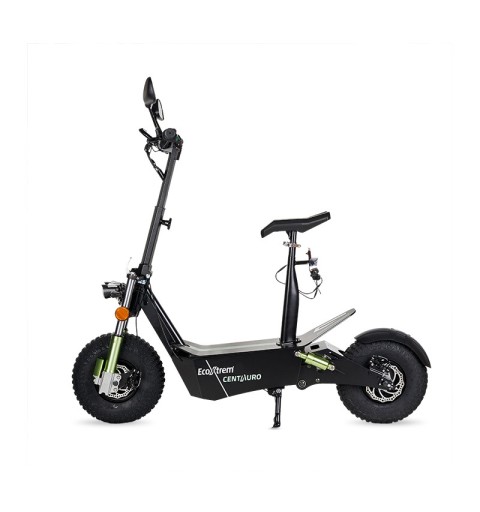 Trottinette électrique homologuée Centauro avec siège et écran LCD XXL – Coloris vert