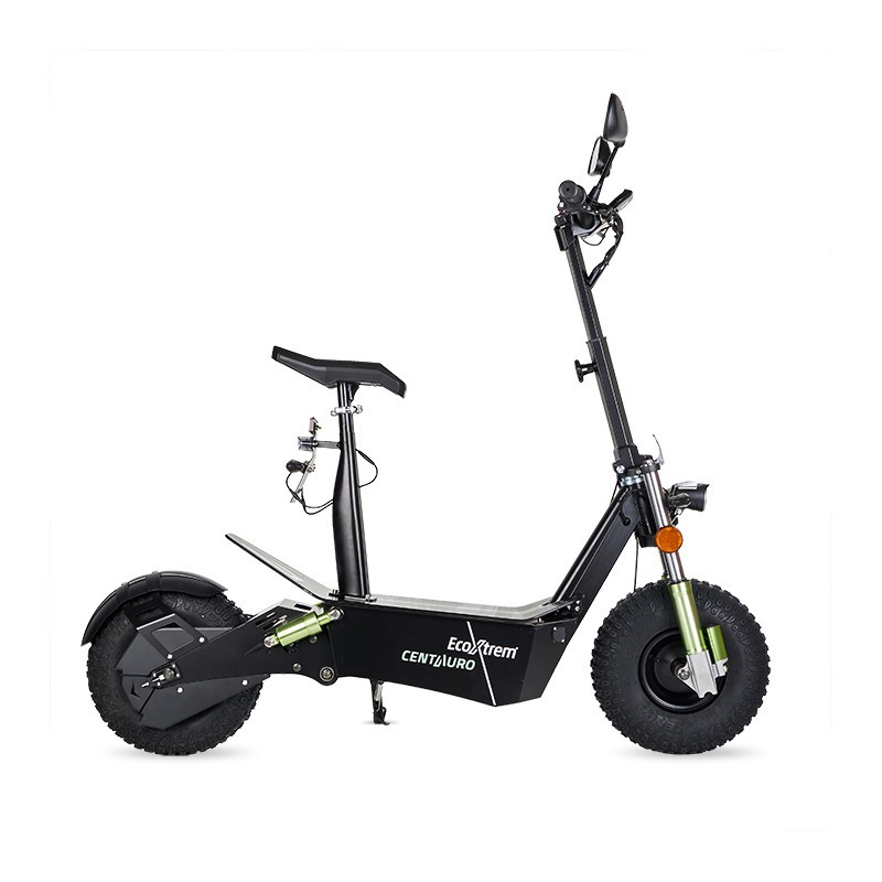 Patinete eléctrico Centauro matriculable con asiento y pantalla LCD XXL Verde