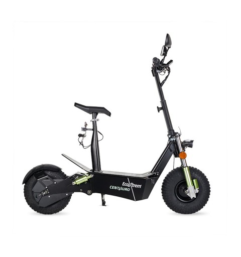 Trottinette électrique homologuée Centauro avec siège et écran LCD XXL – Coloris vert