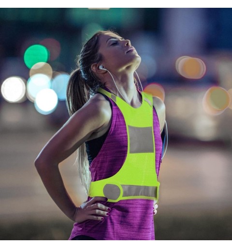 Gilet réfléchissant idéal pour la course à pied et le vélo, résistant à la transpiration, respirant et réfléchissant