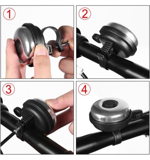 Sonnette de vélo en aluminium avec son puissant, clair et net – adaptée aux adultes et aux enfants