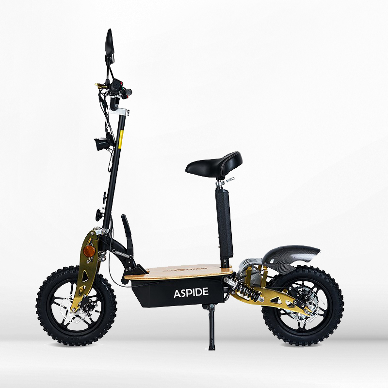 Trottinette électrique 2000W avec siège et plateforme en bois Aspide